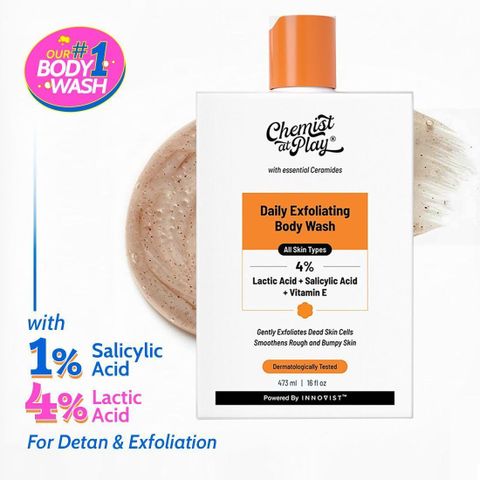 Chemist At Play 4% Exfoliating Body Wash with Lactic Acid &amp; Salicylic Acid - product image 1