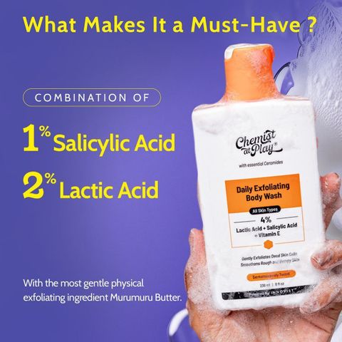 Chemist At Play 4% Exfoliating Body Wash with Lactic Acid &amp; Salicylic Acid - product image 3