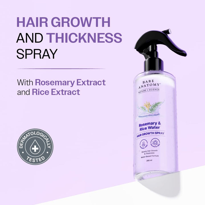 Nature x Science Rosemary Water Spray for Hair Growth &amp; Hair Thickness with Rice Water | 100% Natural Extract | Soft &amp; Smooth Hair | Controls Hairfall &amp; Adds Shine | Non-Greasy &amp; Fast Absorbing | 200 ml - product image 6