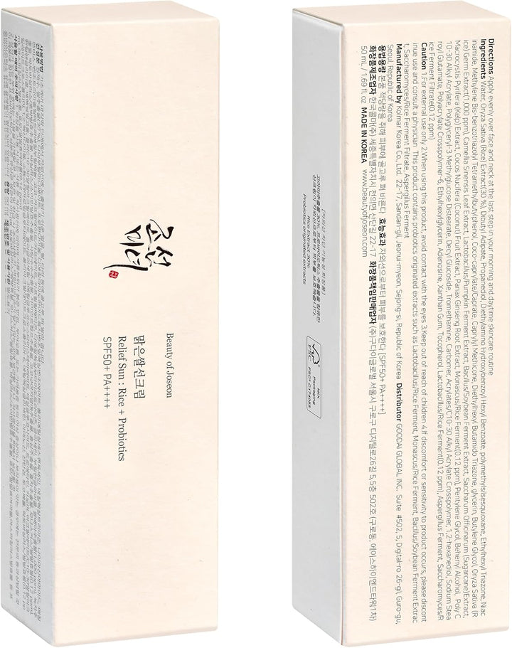 Beauty of Joseon Relief Sun: Rice + Probiotics SPF50+ PA++++ - 50 ml - product image 2