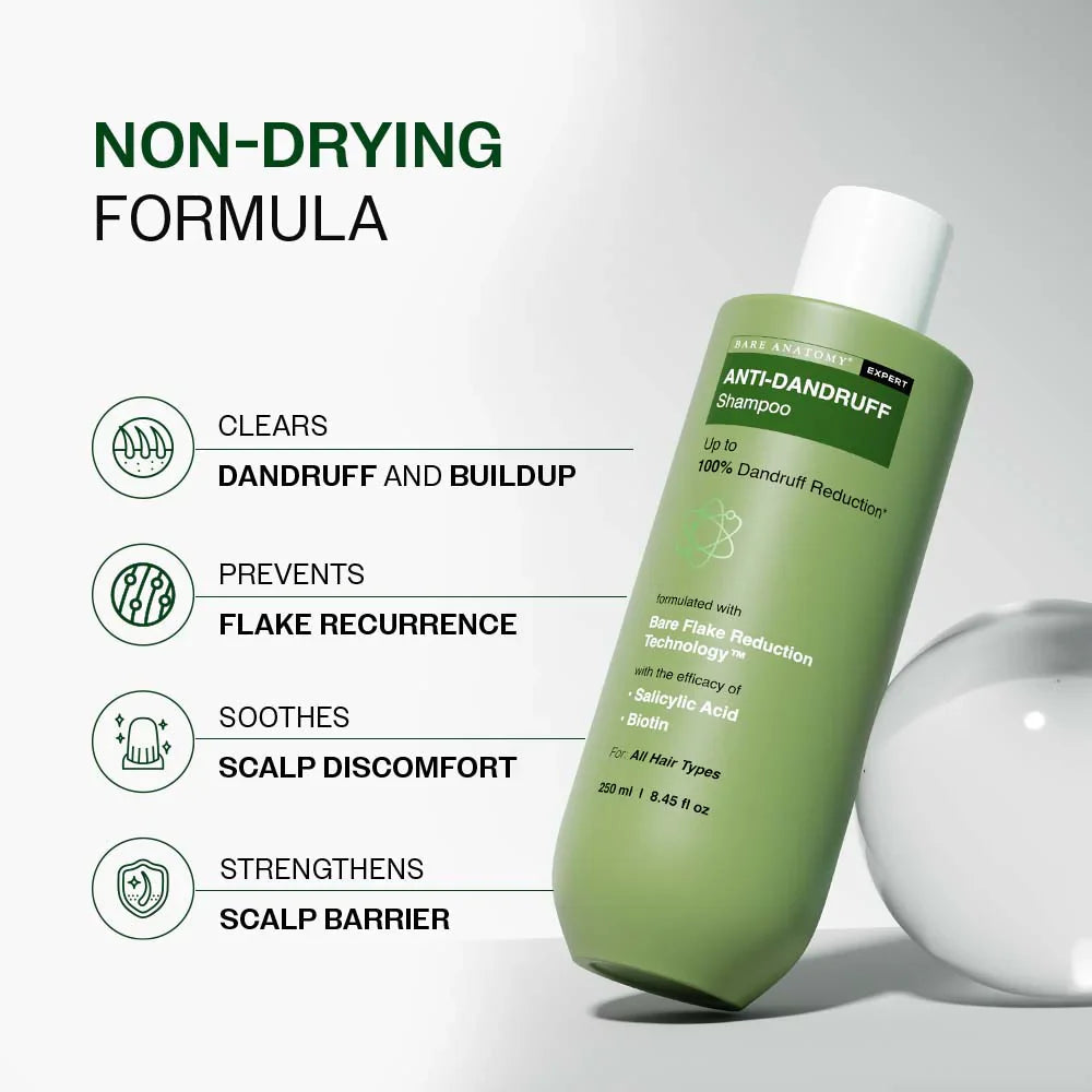 Anti Dandruff Shampoo with Salicylic Acid, Piroctone Olamine &amp; Biotin - 250ml - product image 3