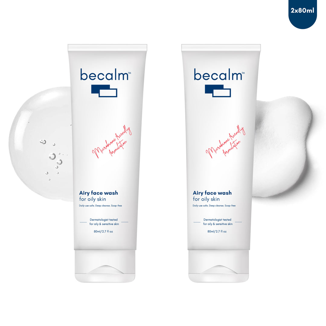 Becalm Airy Face Wash - two 80 ml tubes